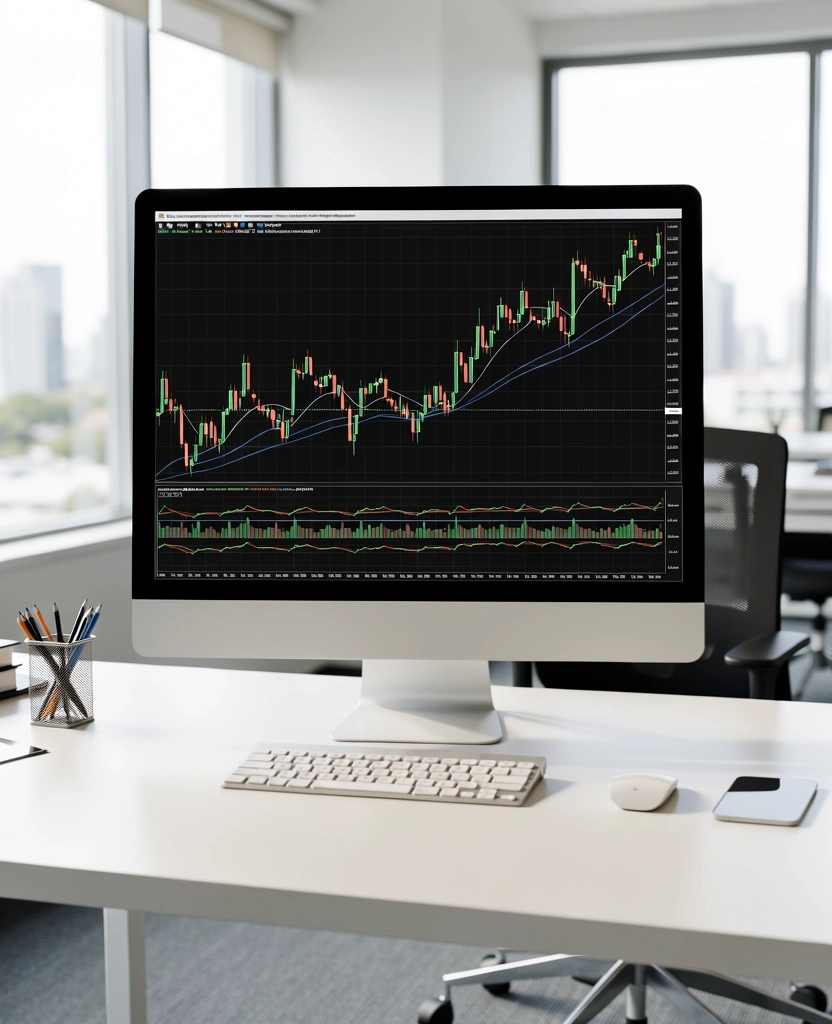 High-resolution financial charting workspace