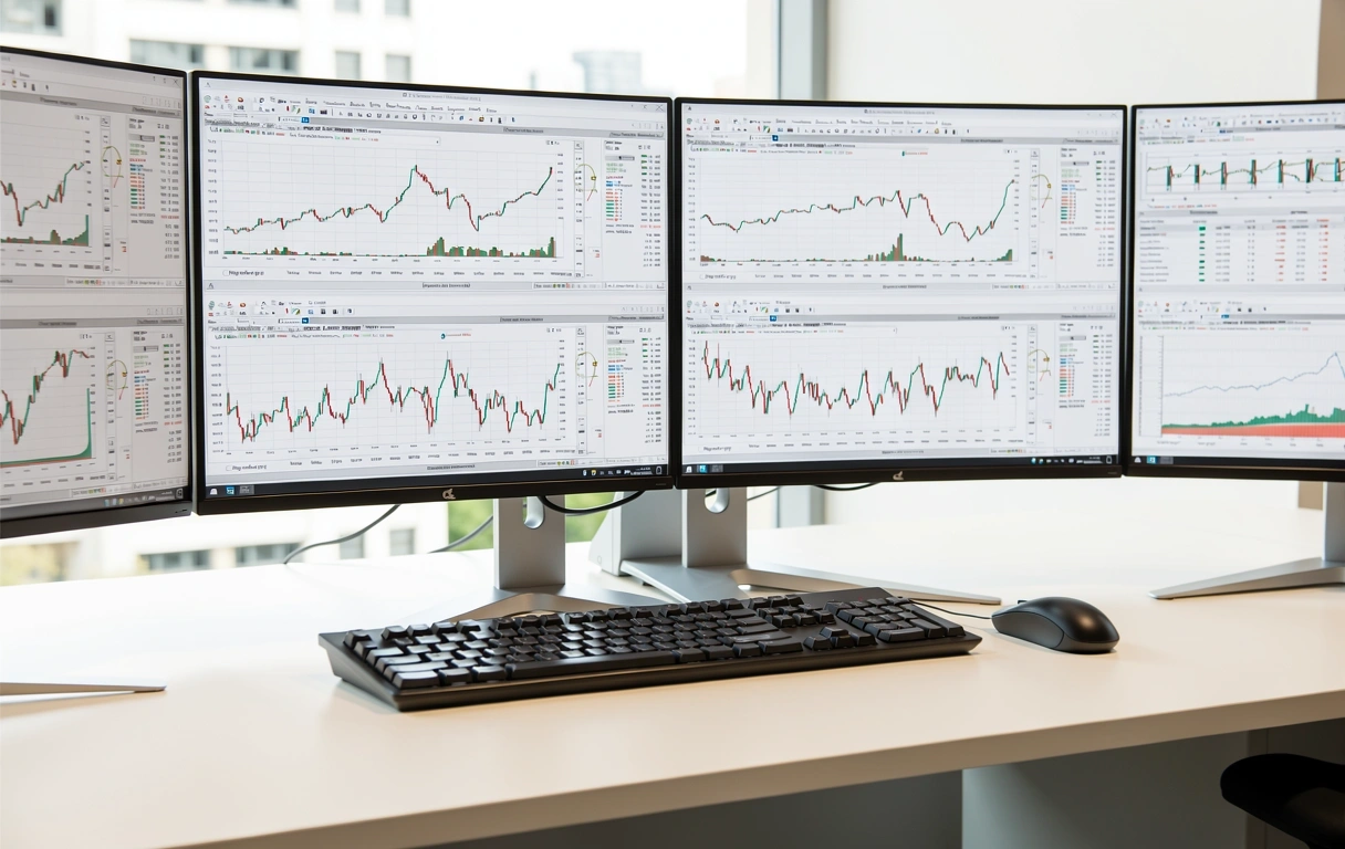 Professional trading workstation setup